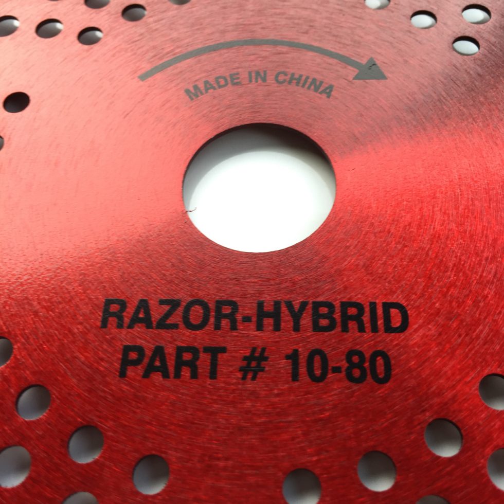 (20-pack) 10in-80t ‘Red Razor’ Hybrid | Renegade Blade Wholesale